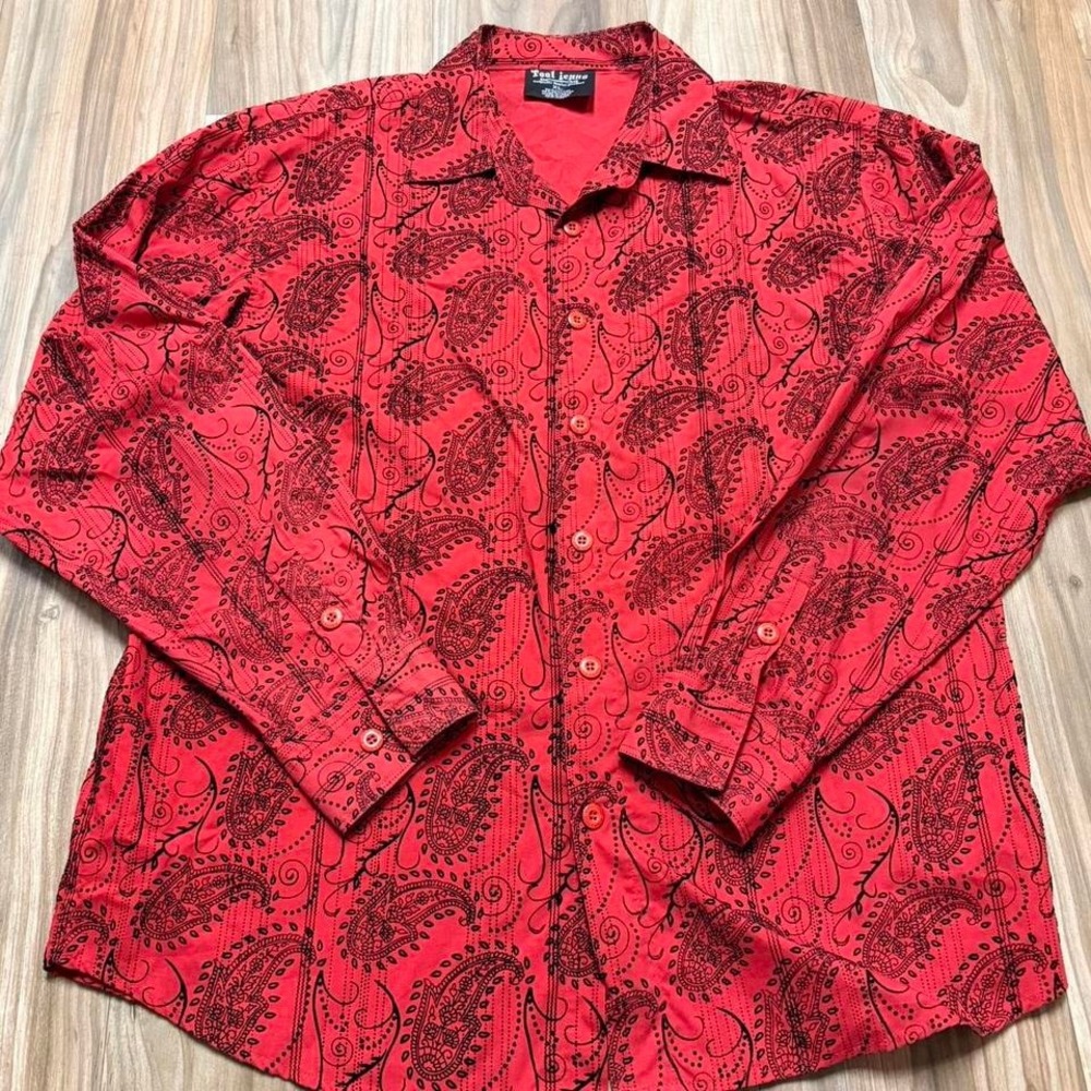 Men Red Paisley Longsleeve